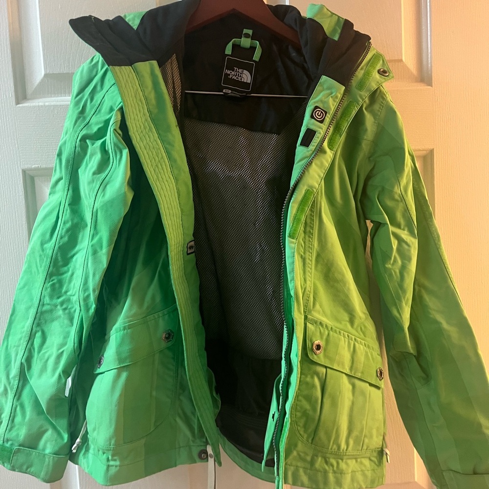 The North Face Women’s Lime Green Hooded Ski Jacket